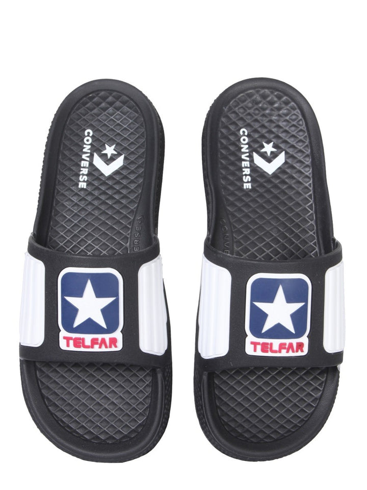 RUBBER SLIDE SANDALS | Basement 88