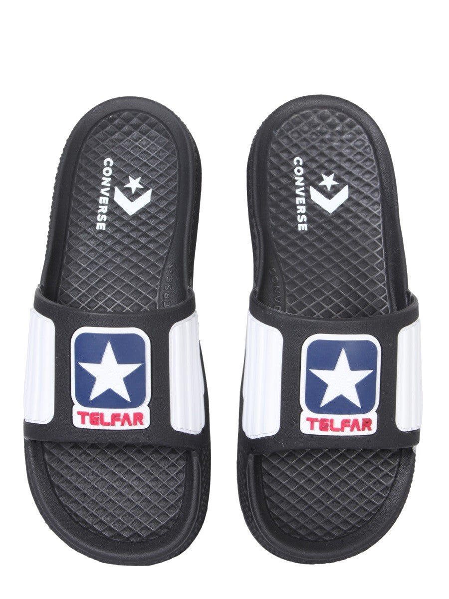 RUBBER SLIDE SANDALS | Basement 88