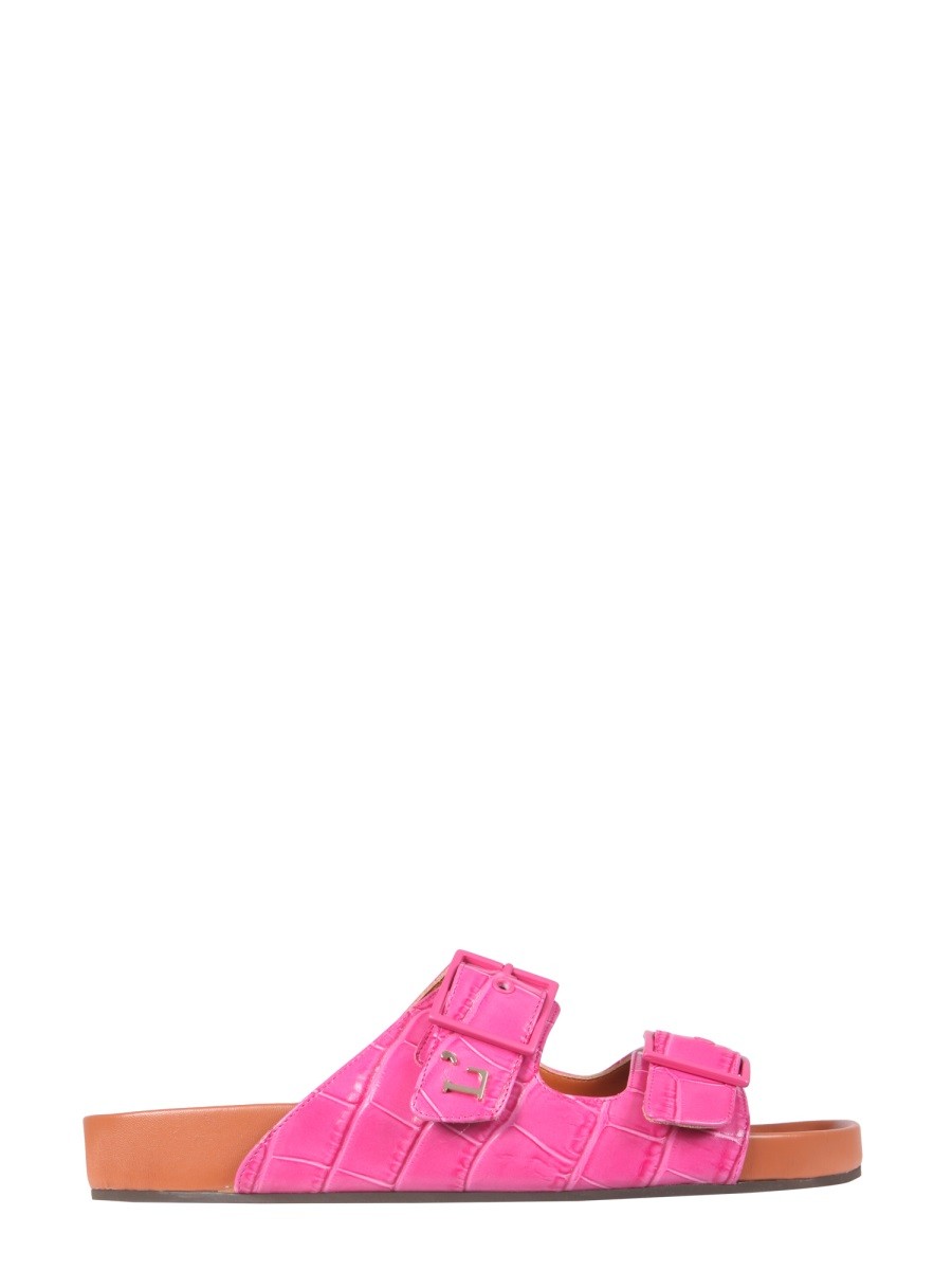 SANDALS WITH COCONUT PRINT LEATHER | Basement 88