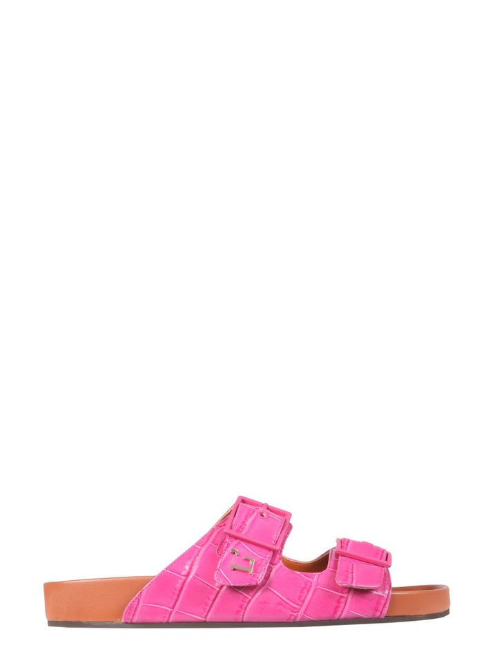 SANDALS WITH COCONUT PRINT LEATHER | Basement 88