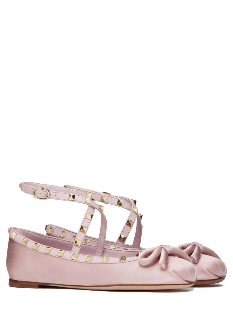 BALLERINES ROCKSTUD EN SATIN