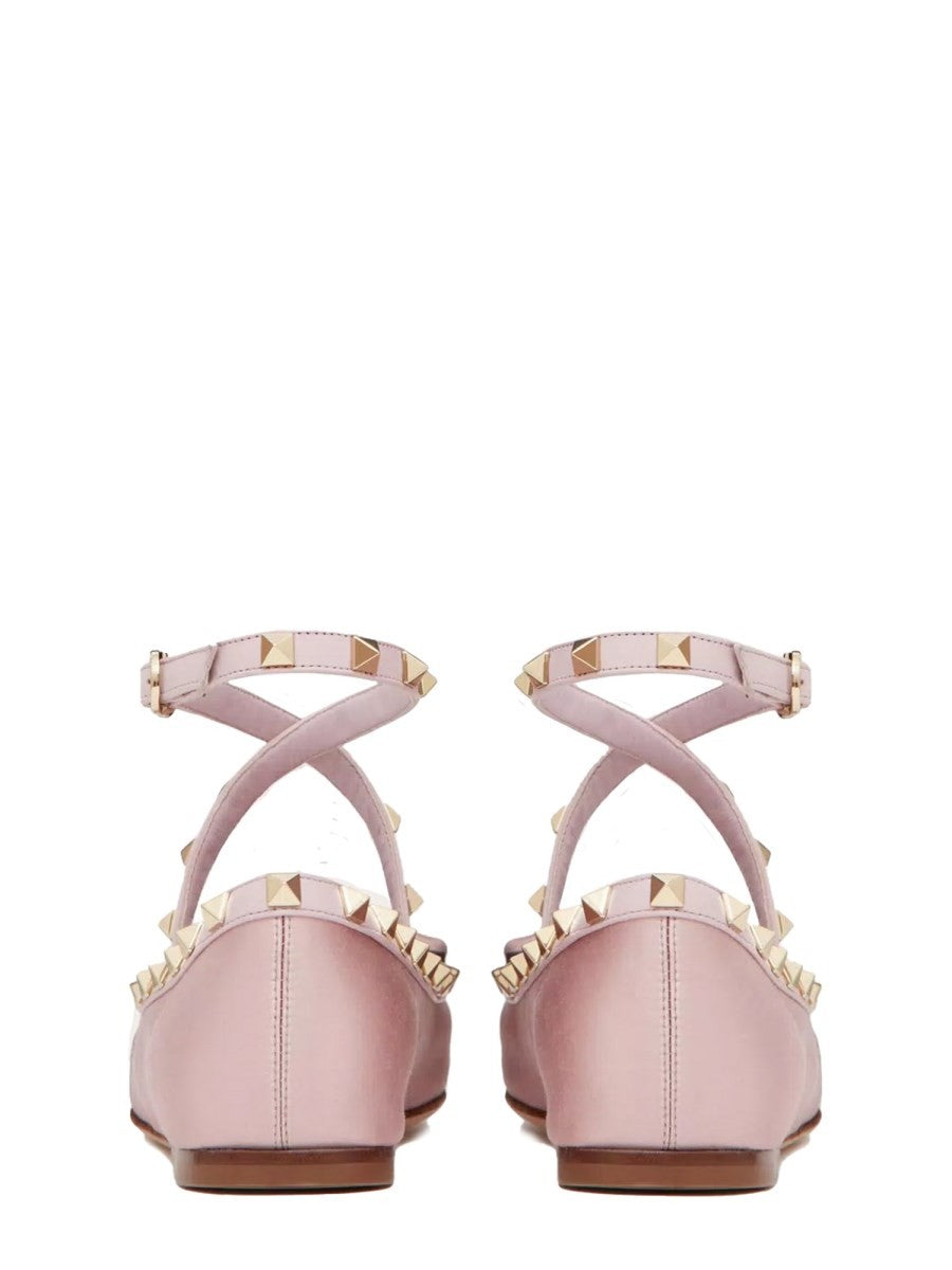 BALLERINES ROCKSTUD EN SATIN
