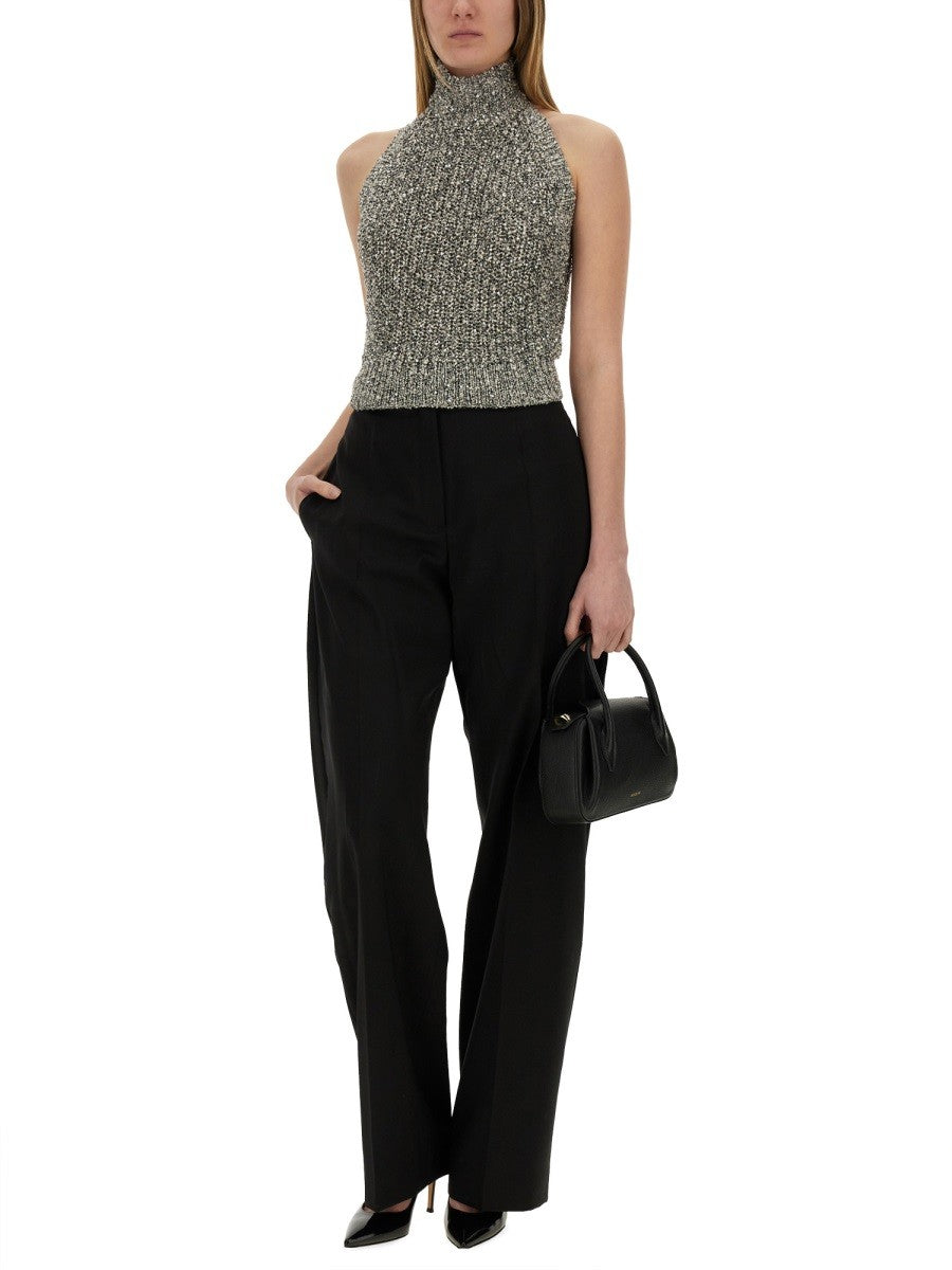 SEQUINED TRICOT TOP
