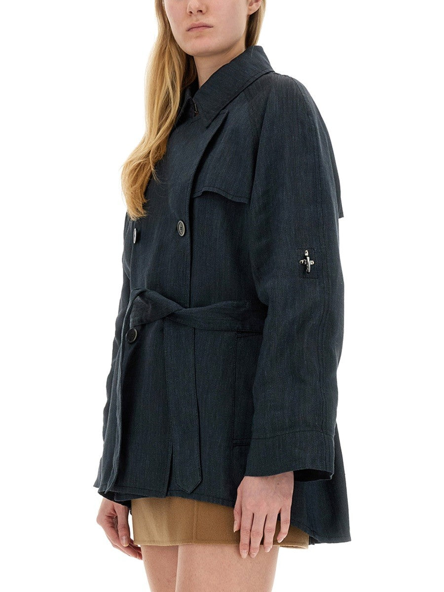 Linen Viscose Short Trench