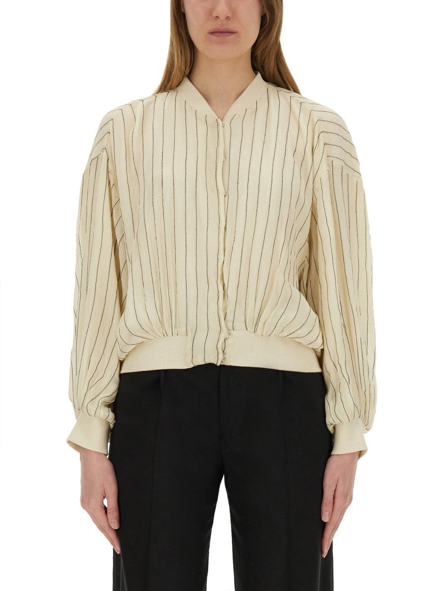 BLOUSON BOMBER EN SOIE