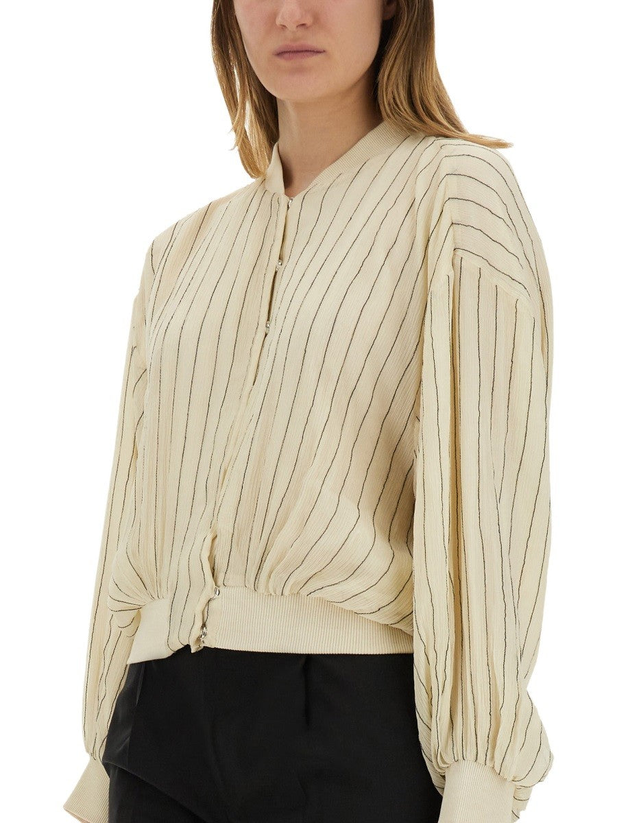 BLOUSON BOMBER EN SOIE