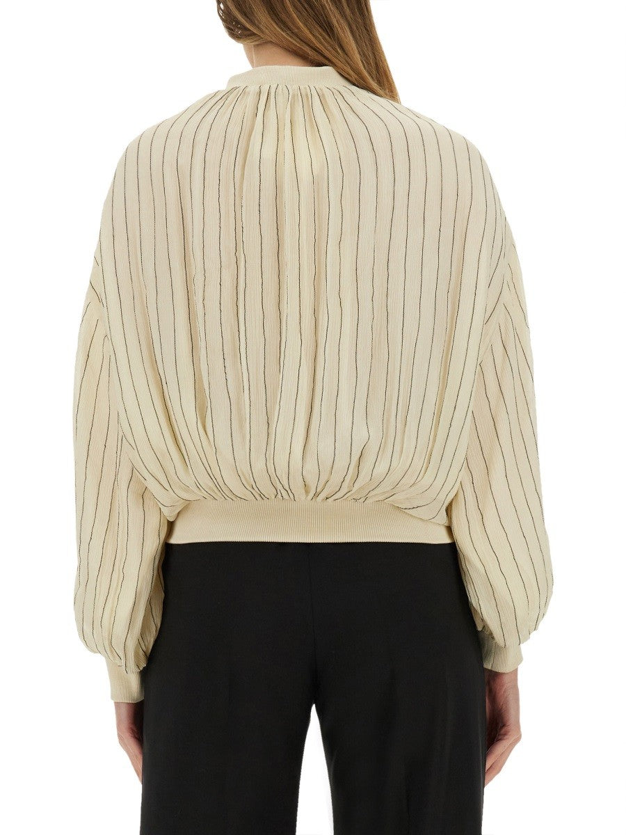 BLOUSON BOMBER EN SOIE