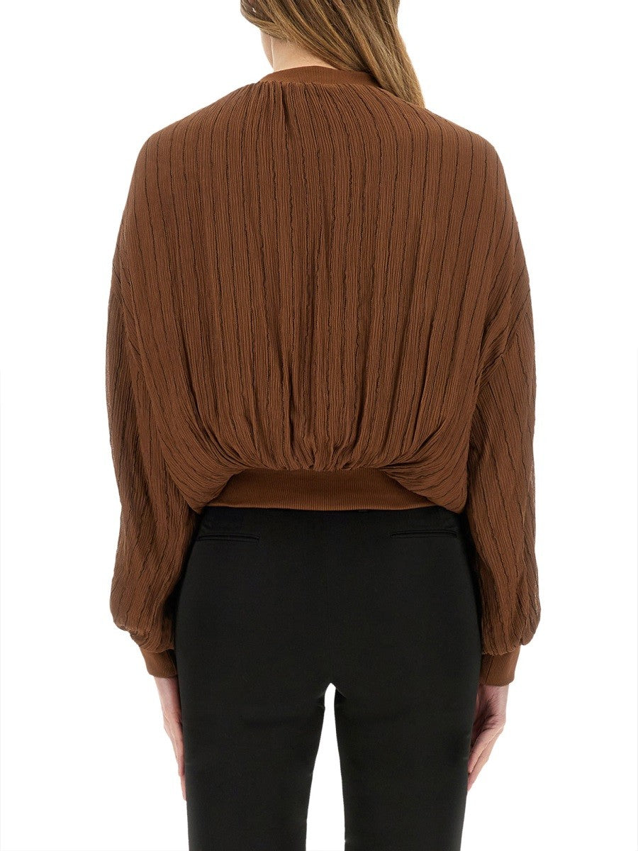 BLOUSON BOMBER EN SOIE