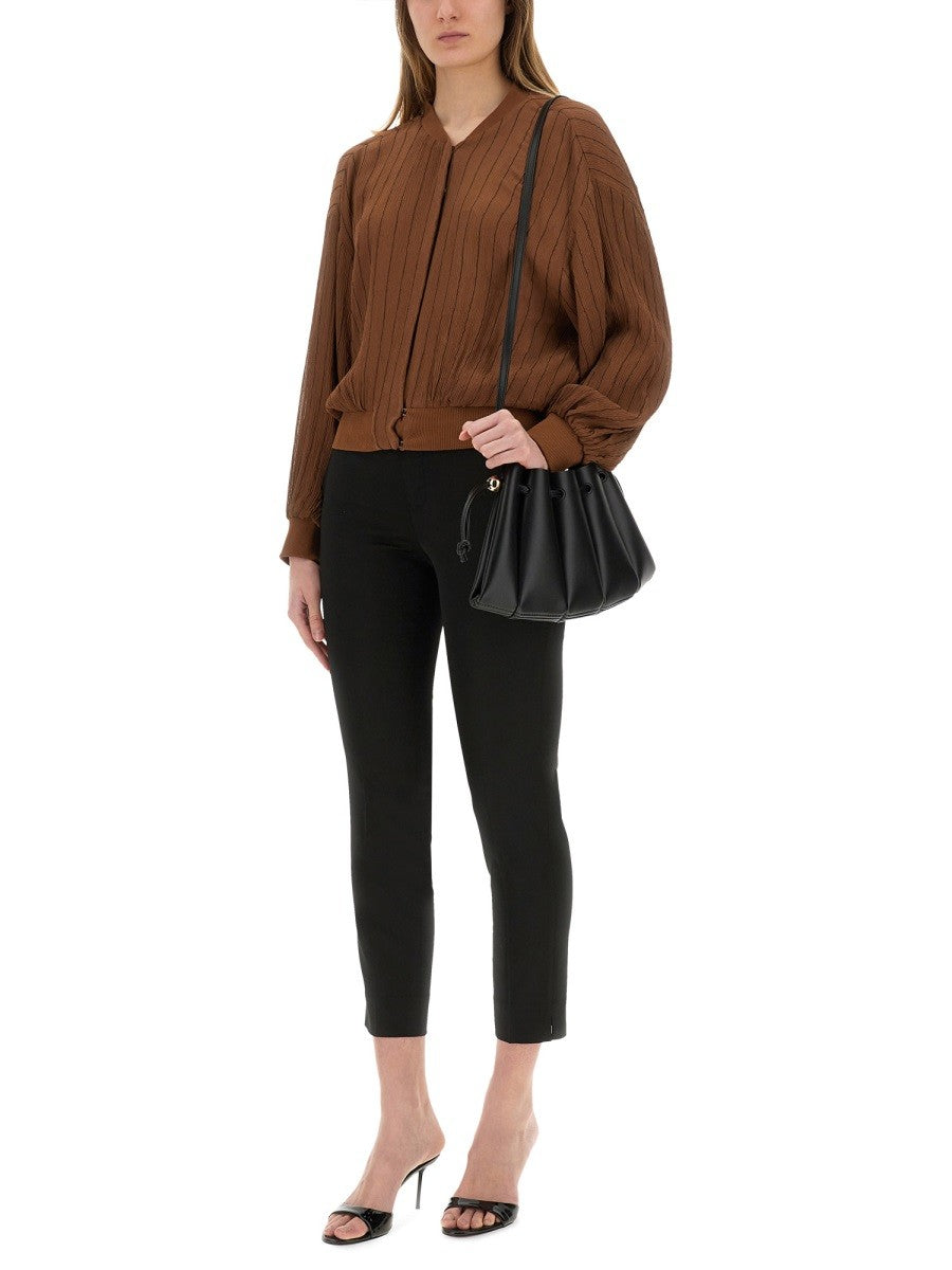 BLOUSON BOMBER EN SOIE