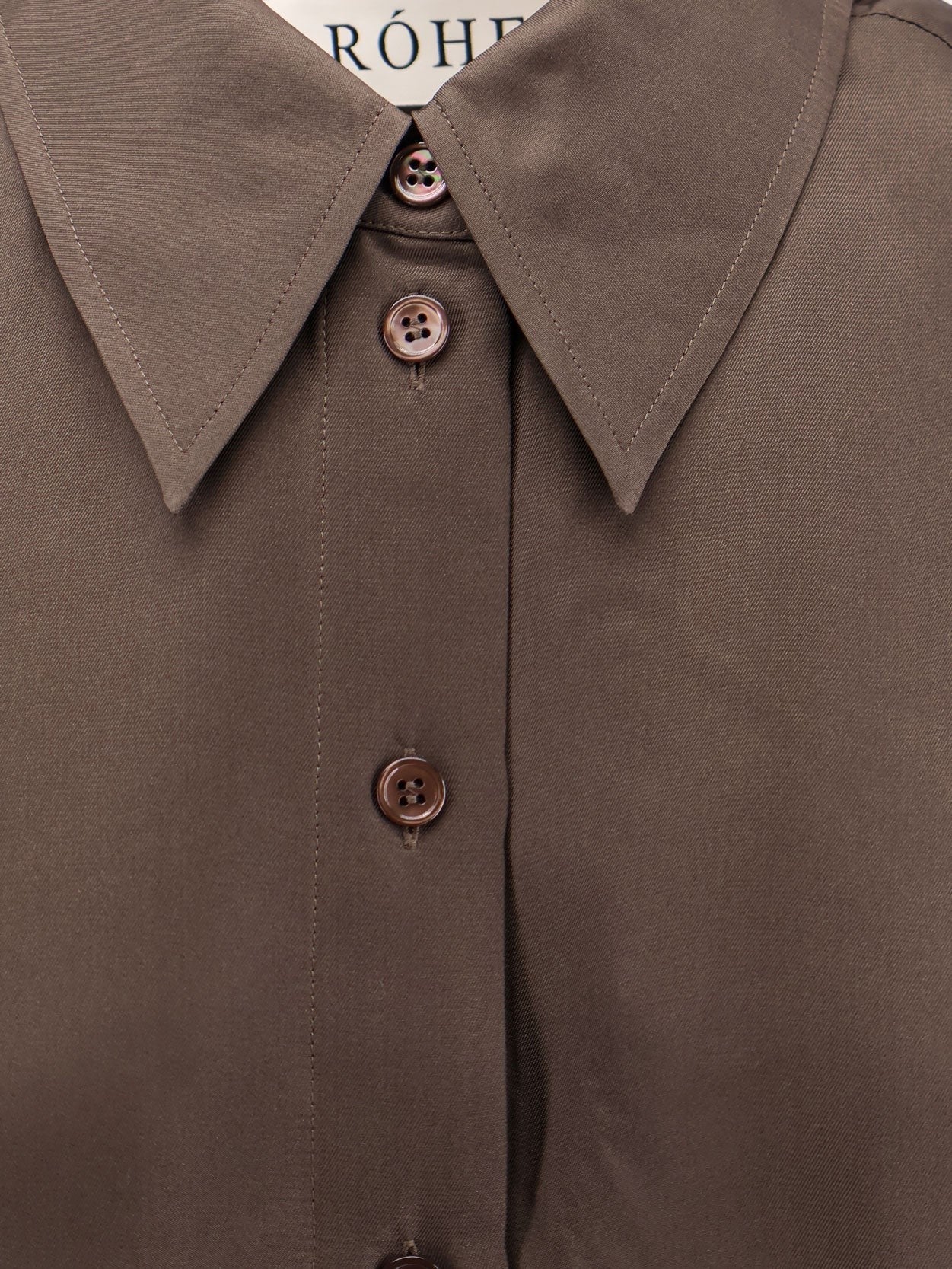 Brown Oversize Silk Shirt