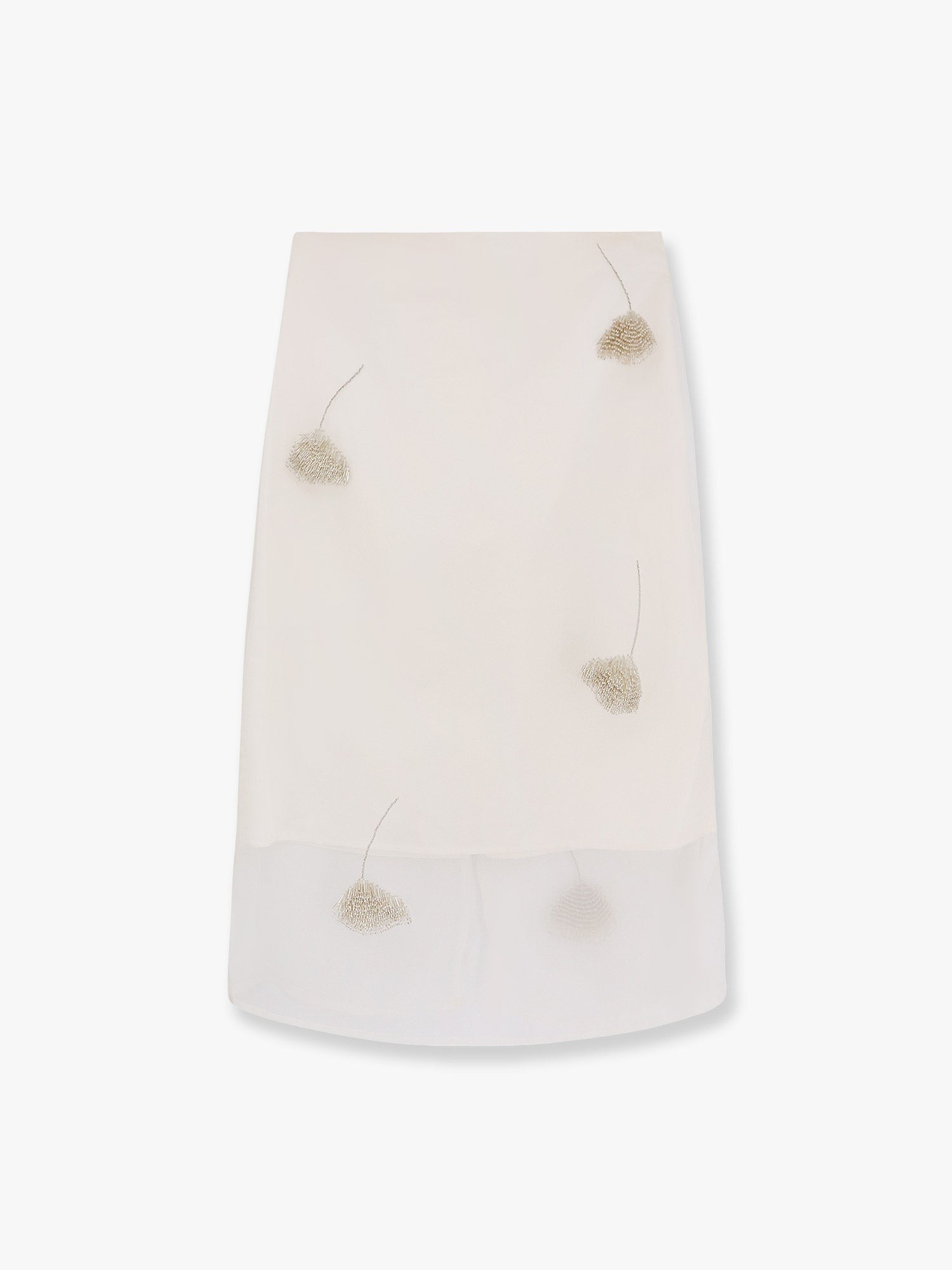 Silk skirt with jewel details