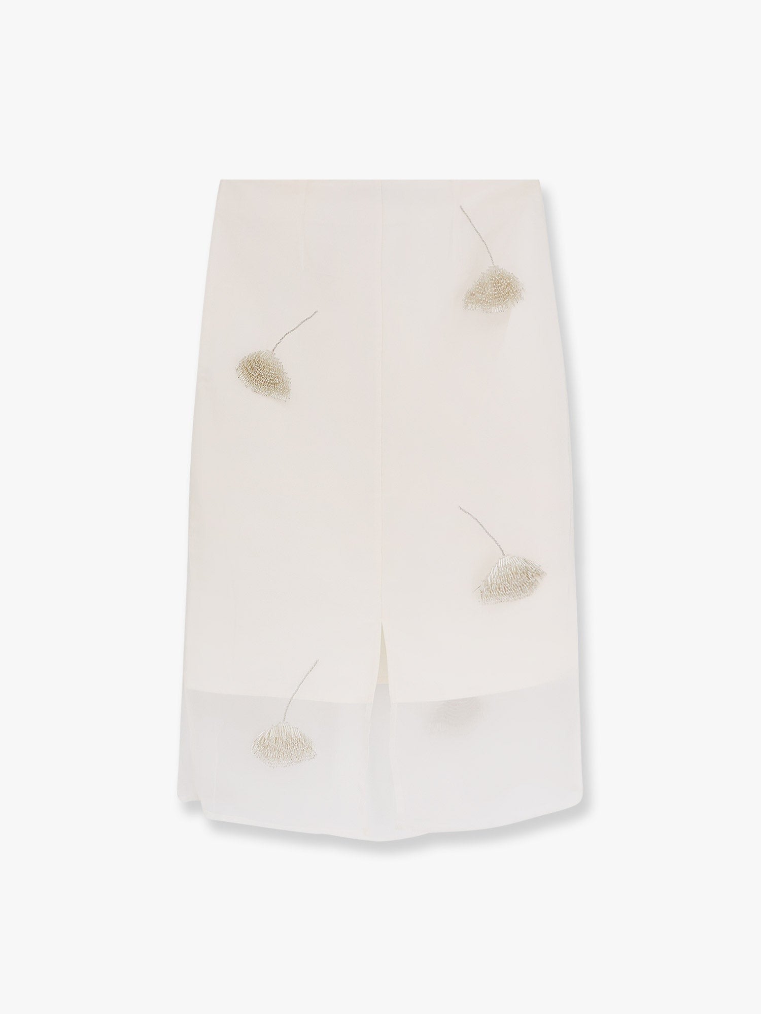 Silk skirt with jewel details