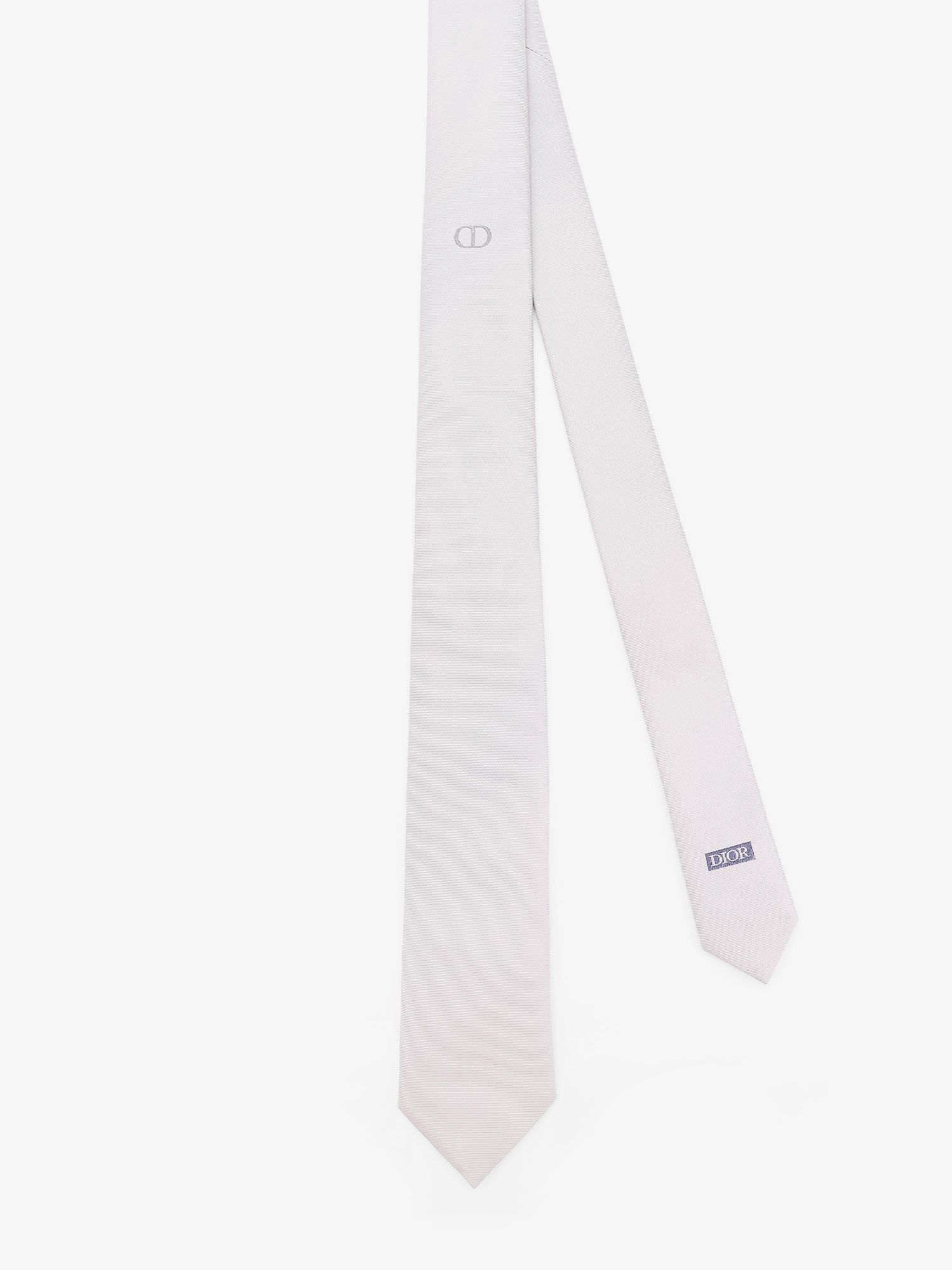 Cravate en soie avec monogramme logo brodé