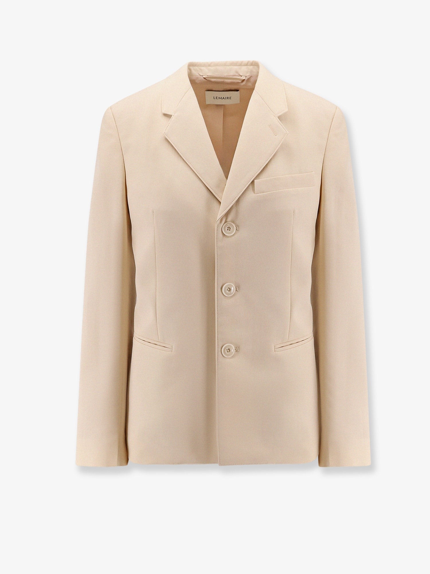 Blazer simple boutonnage en laine et viscose