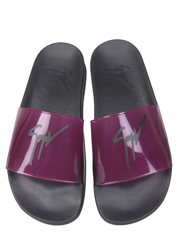 SLIDE SANDALS WITH LOGO | Basement 88