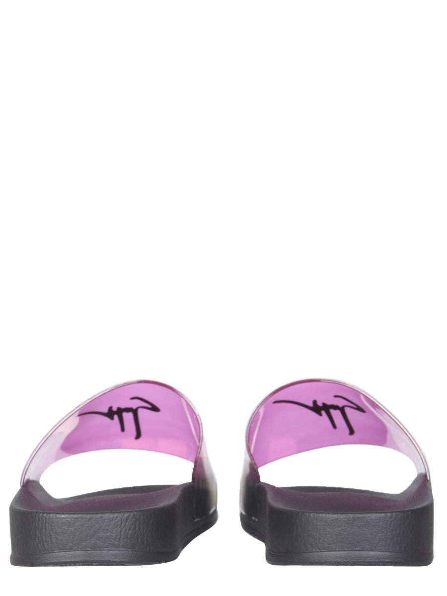 SLIDE SANDALS WITH LOGO | Basement 88