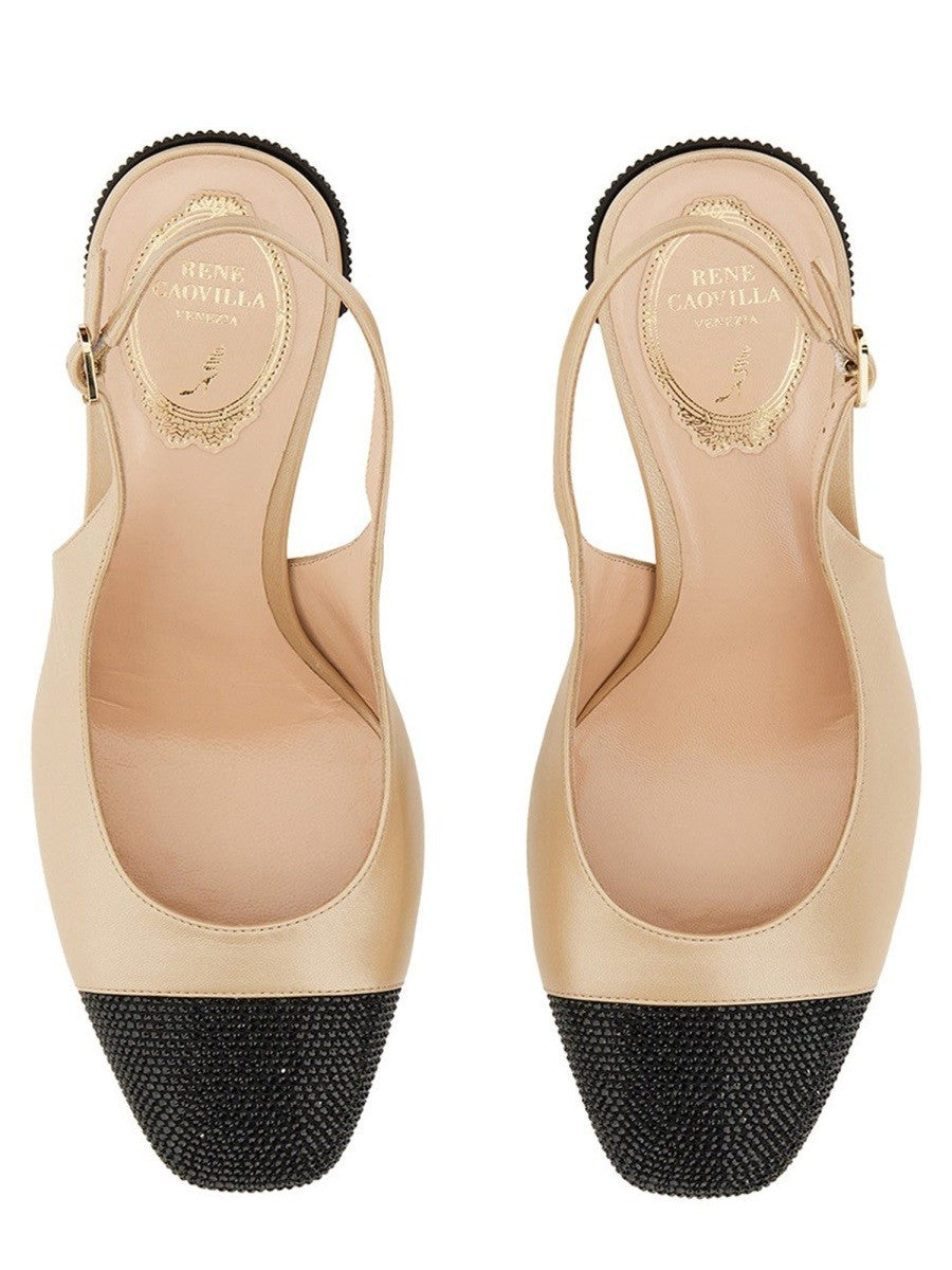 SLING BACK WITH RHINESTONES