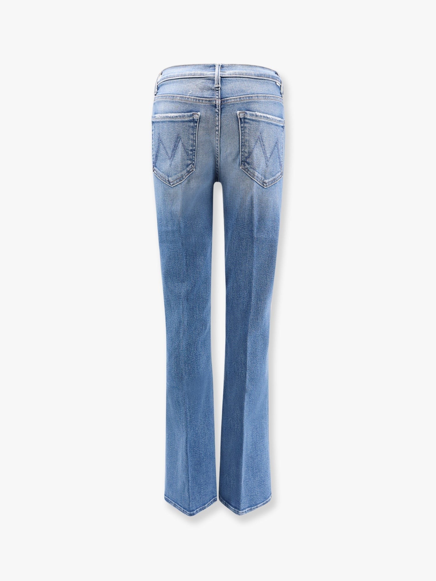 Stretch cotton jeans with flared bottom