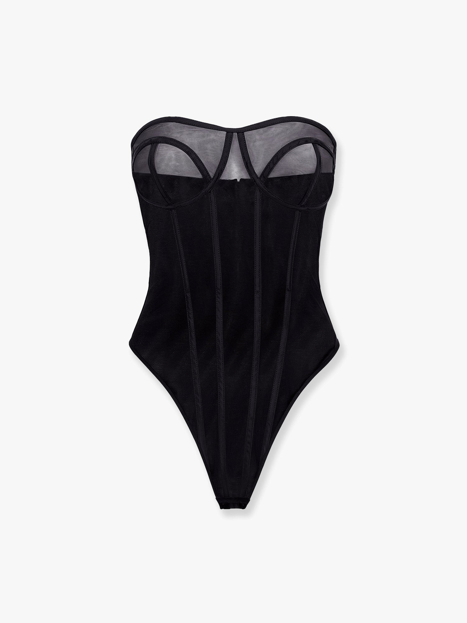 Stretch nylon Bustier Top