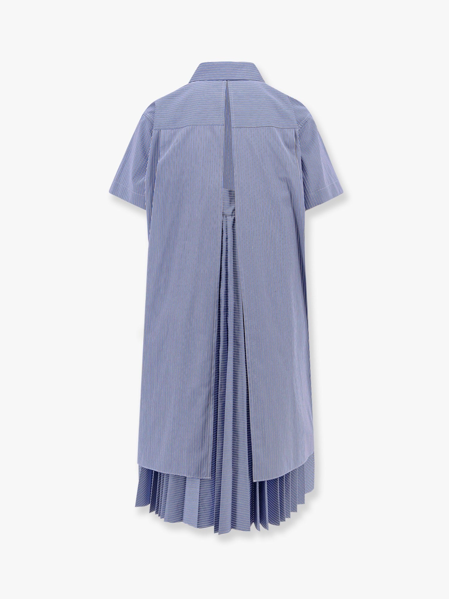 Striped Cotton Midi Chemisier Dress