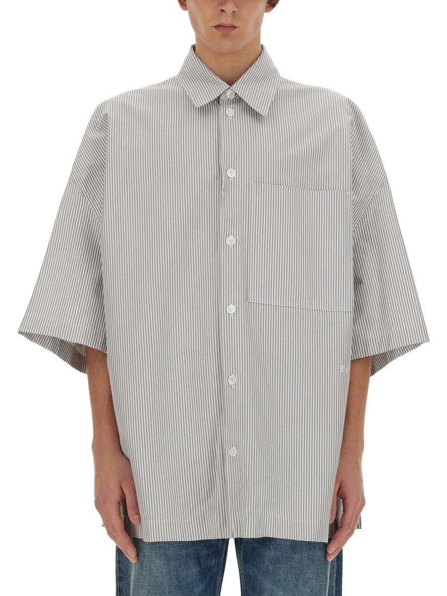 STRIPED OVERSHIRT WITH BV EMBROIDERY