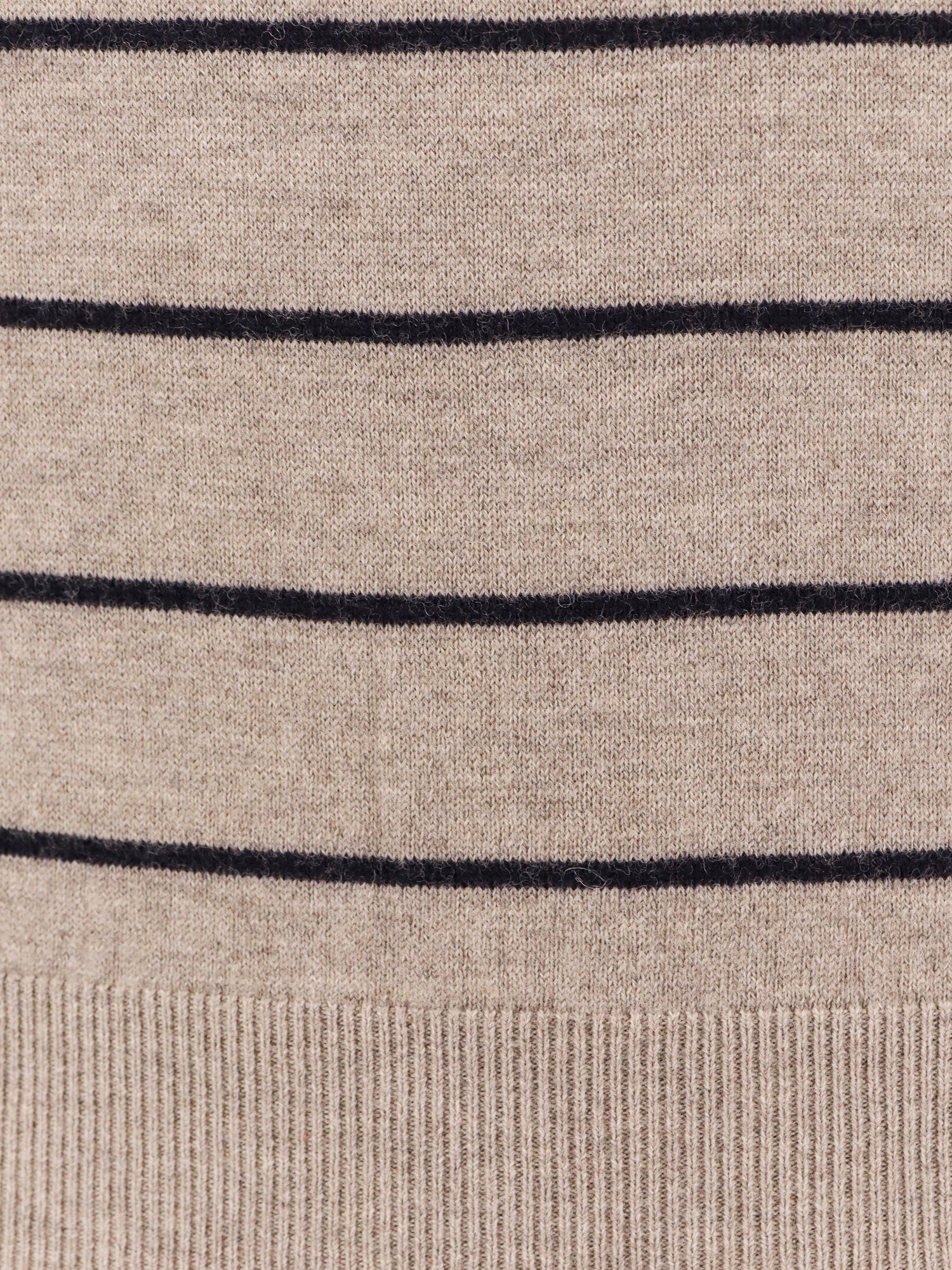 Super fine merino wool striped polo shirt