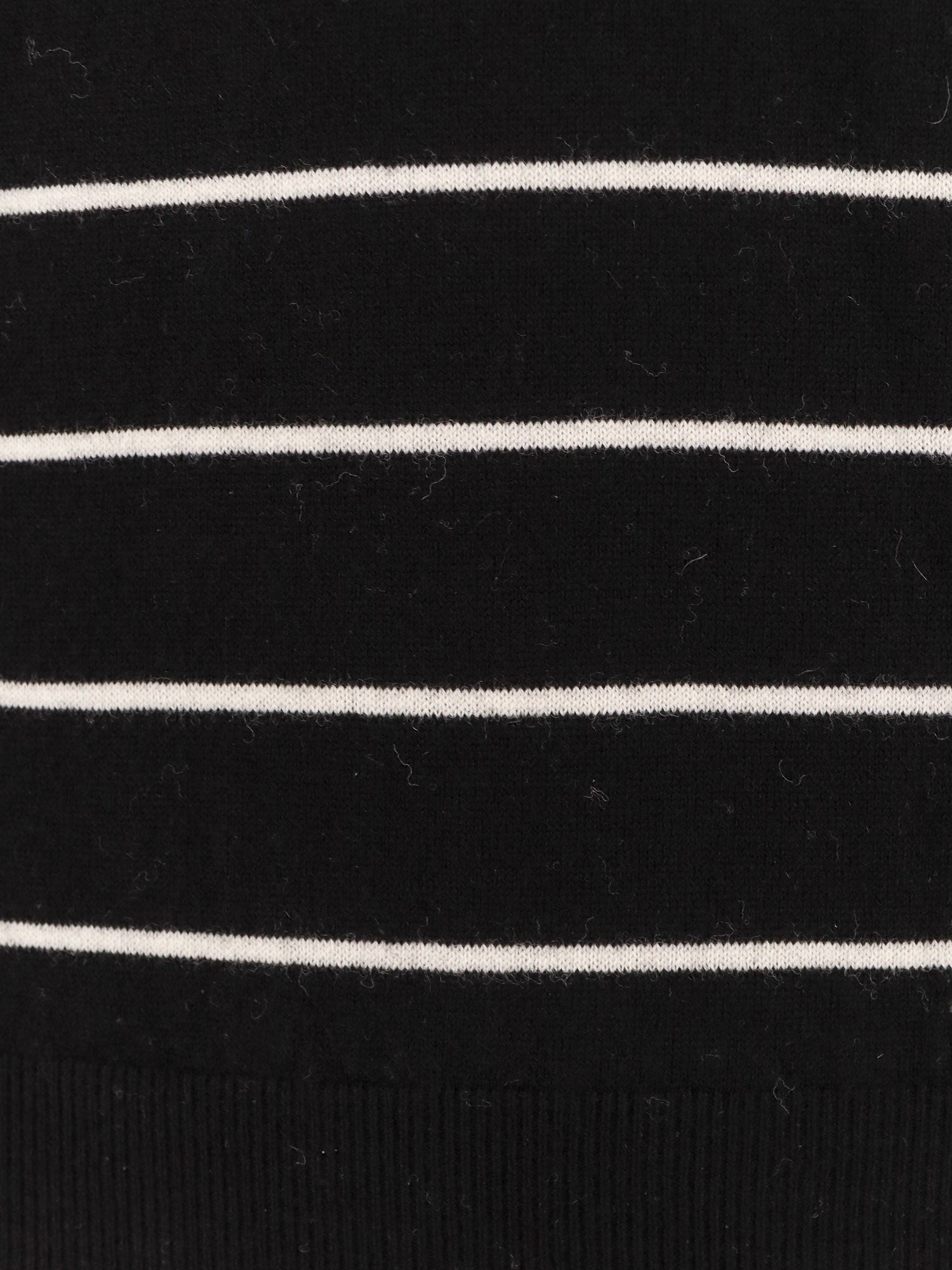 Super fine merino wool striped polo shirt