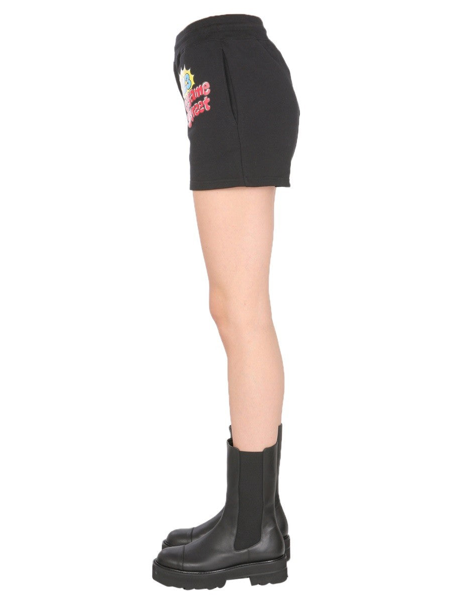 Elastic Waist Sweat Shorts