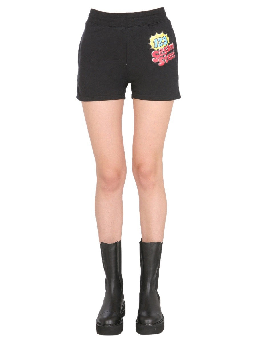Elastic Waist Sweat Shorts