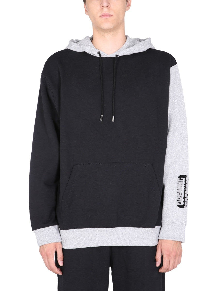 SWEATSHIRT WITH FLOCKED LOGO | Basement 88