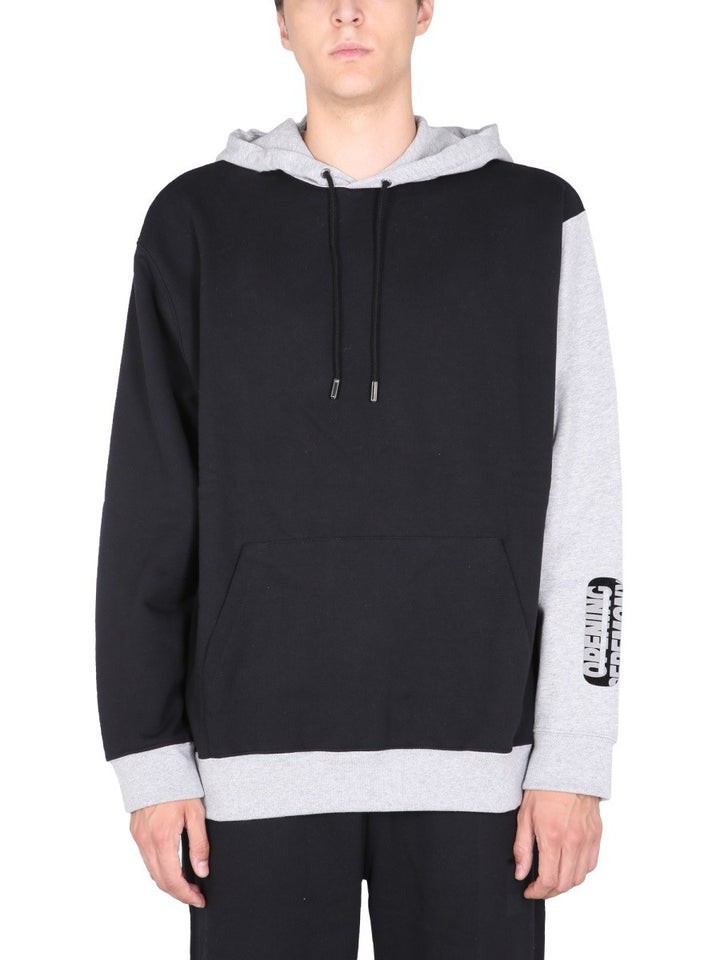SWEATSHIRT WITH FLOCKED LOGO | Basement 88