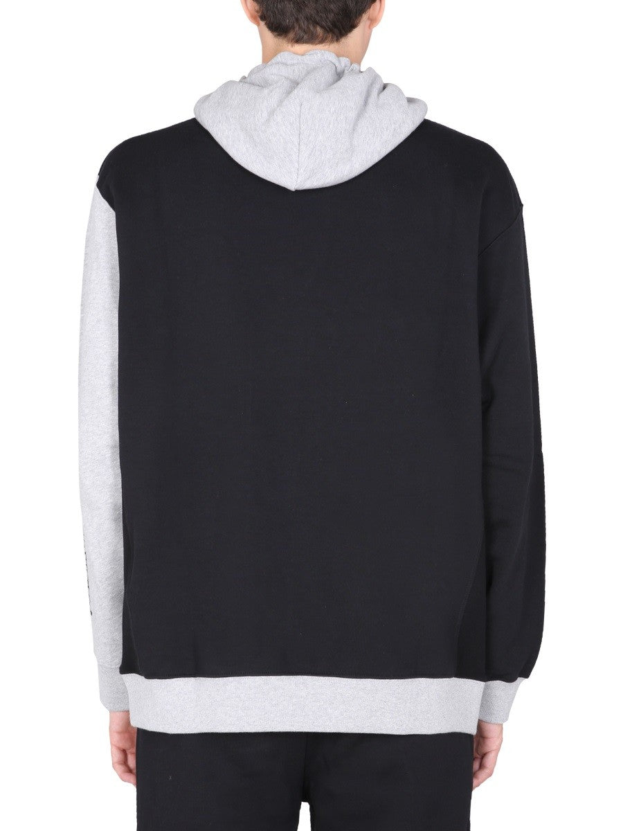 SWEATSHIRT WITH FLOCKED LOGO | Basement 88