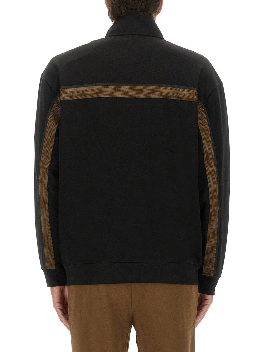 SWEATSHIRT WITH LOGO AND ZIPPER