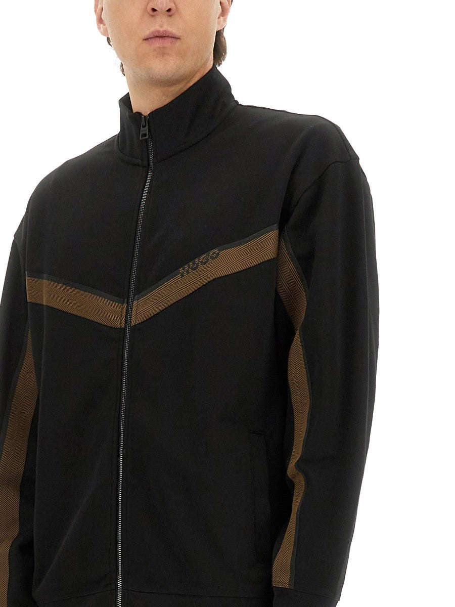 SWEATSHIRT WITH LOGO AND ZIPPER