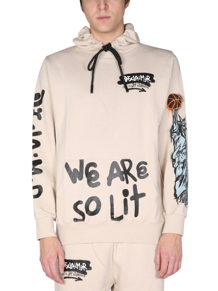 SWEATSHIRT WITH LOGO PRINT | Basement 88