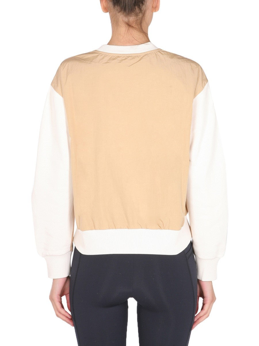 Flocked Logo Crew Neck Sweatshirt