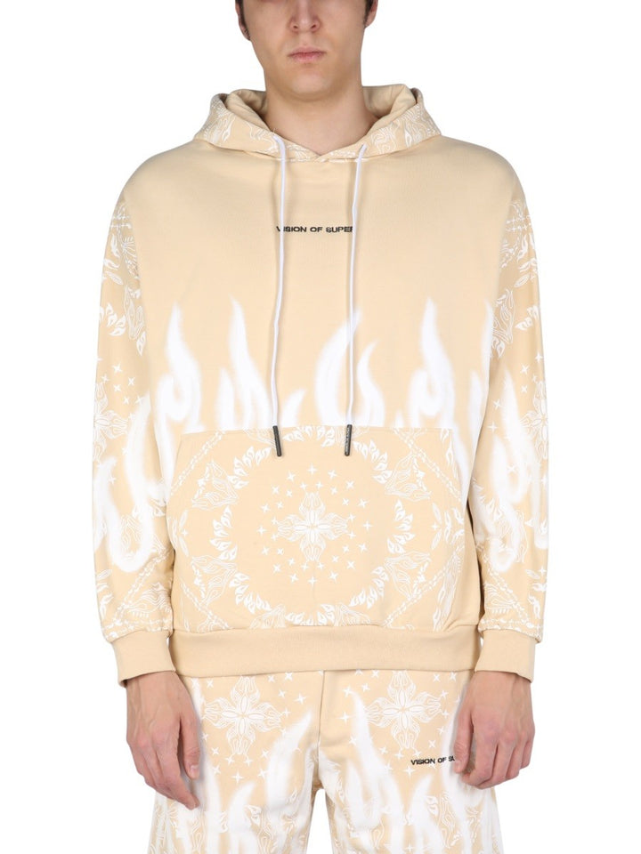 SWEATSHIRT WITH PAISLEY PATTERN | Basement 88