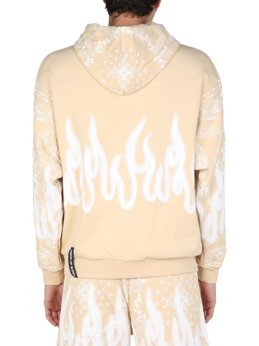 SWEATSHIRT WITH PAISLEY PATTERN | Basement 88