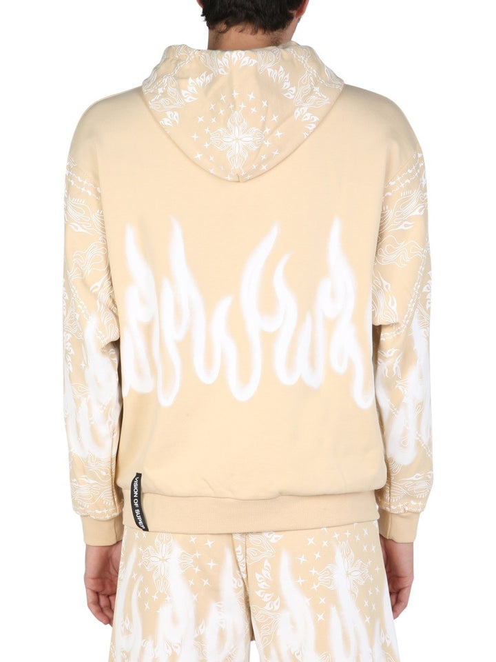 SWEATSHIRT WITH PAISLEY PATTERN | Basement 88