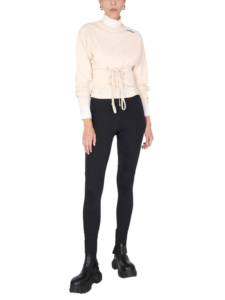 T-SHIRT WITH CORSET BELT