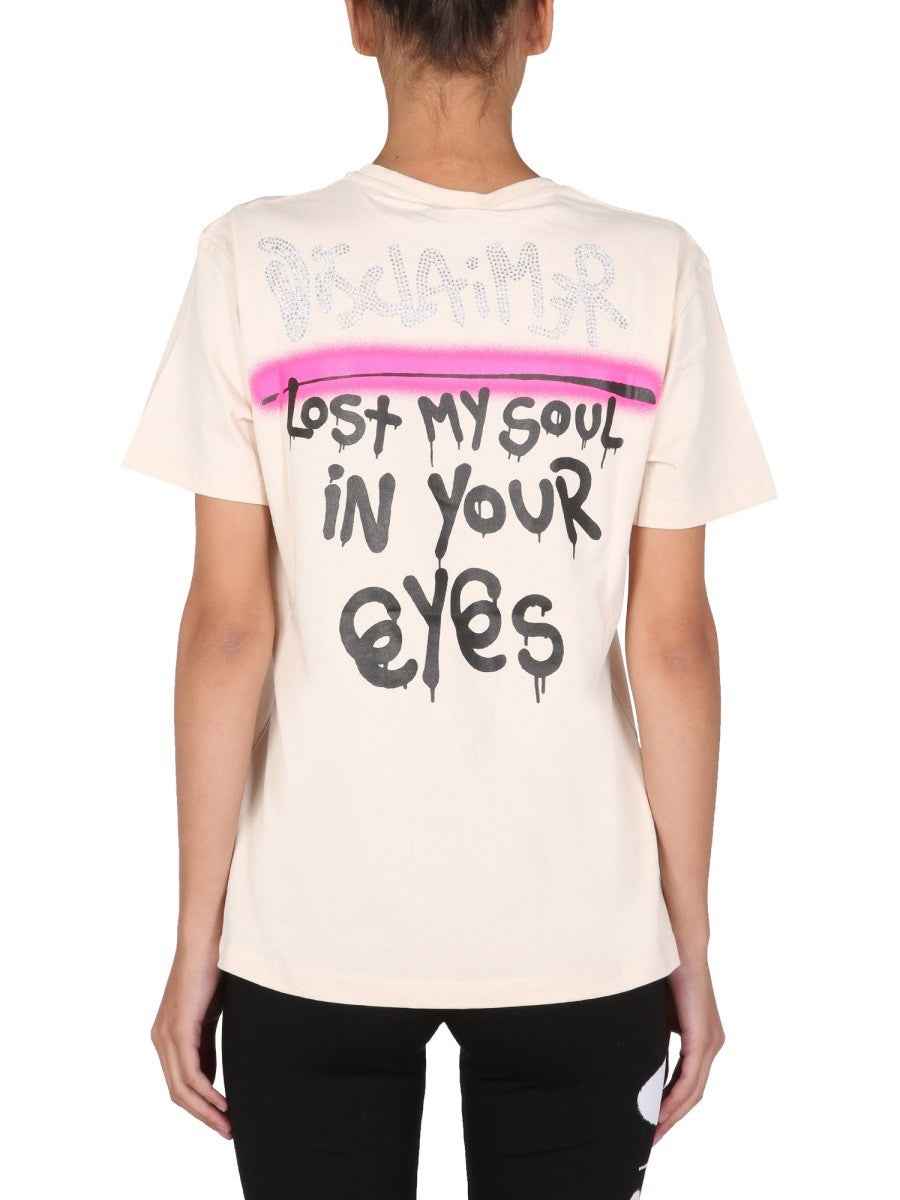 T-SHIRT WITH CRYSTAL LOGO