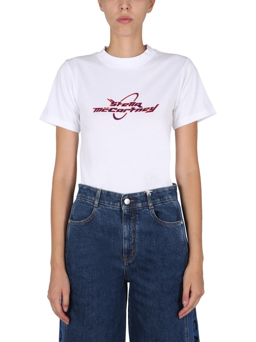 Crew Neck T-Shirt With Logo Print