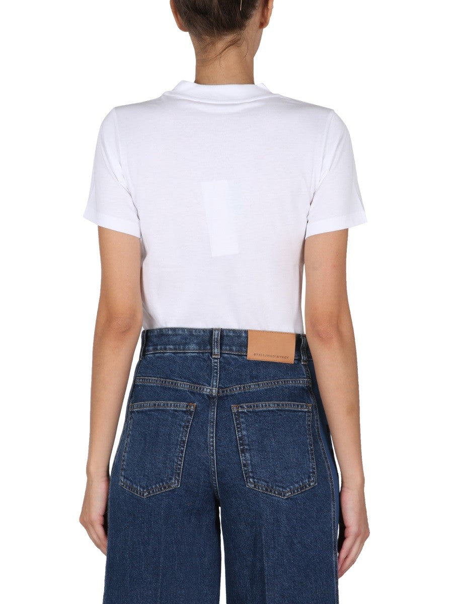 Crew Neck T-Shirt With Logo Print