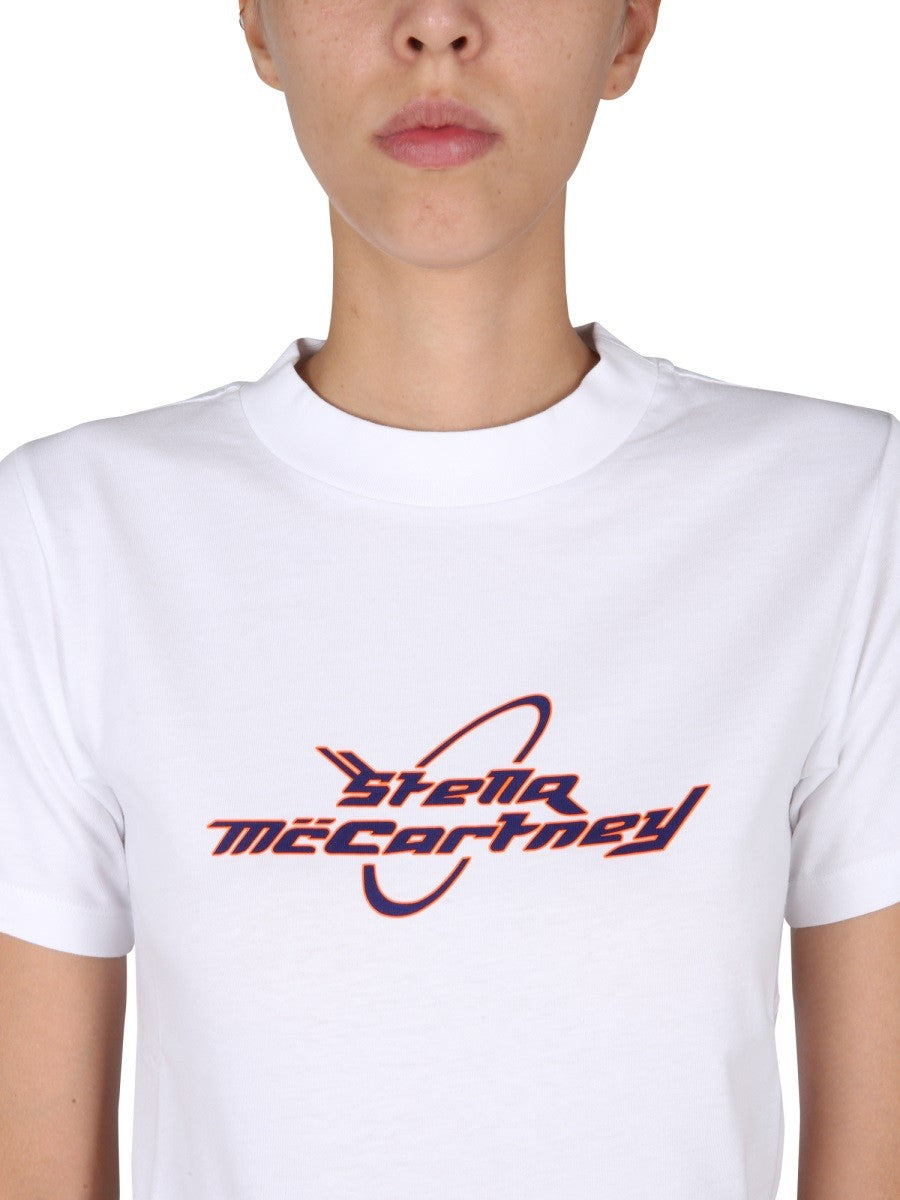 Crew Neck T-Shirt With Logo Print