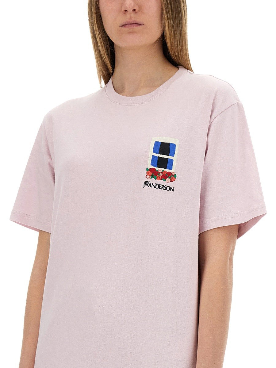 T-SHIRT WITH WINDOW EMBROIDERY