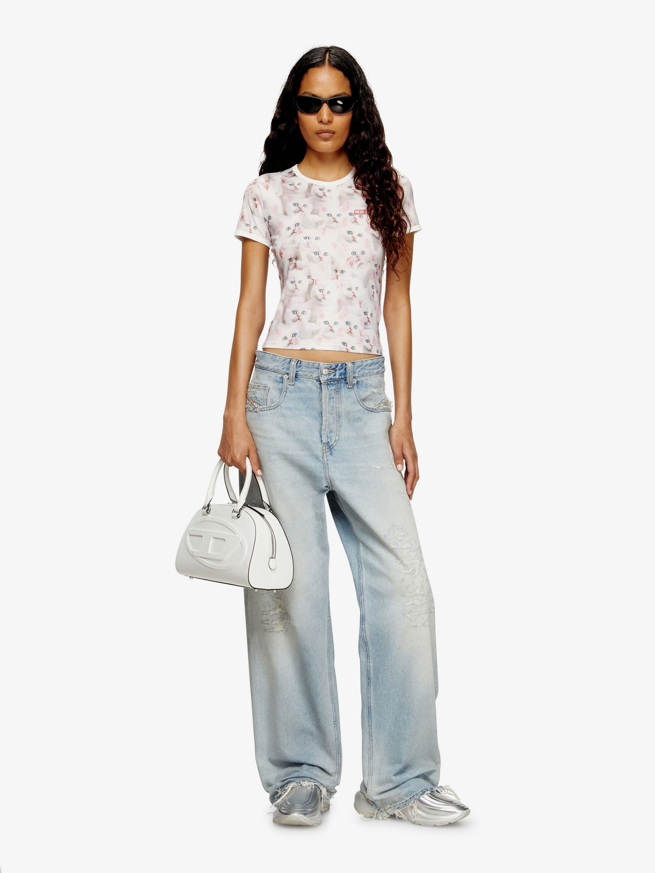 T-Unclau stretch fabric T-shirt