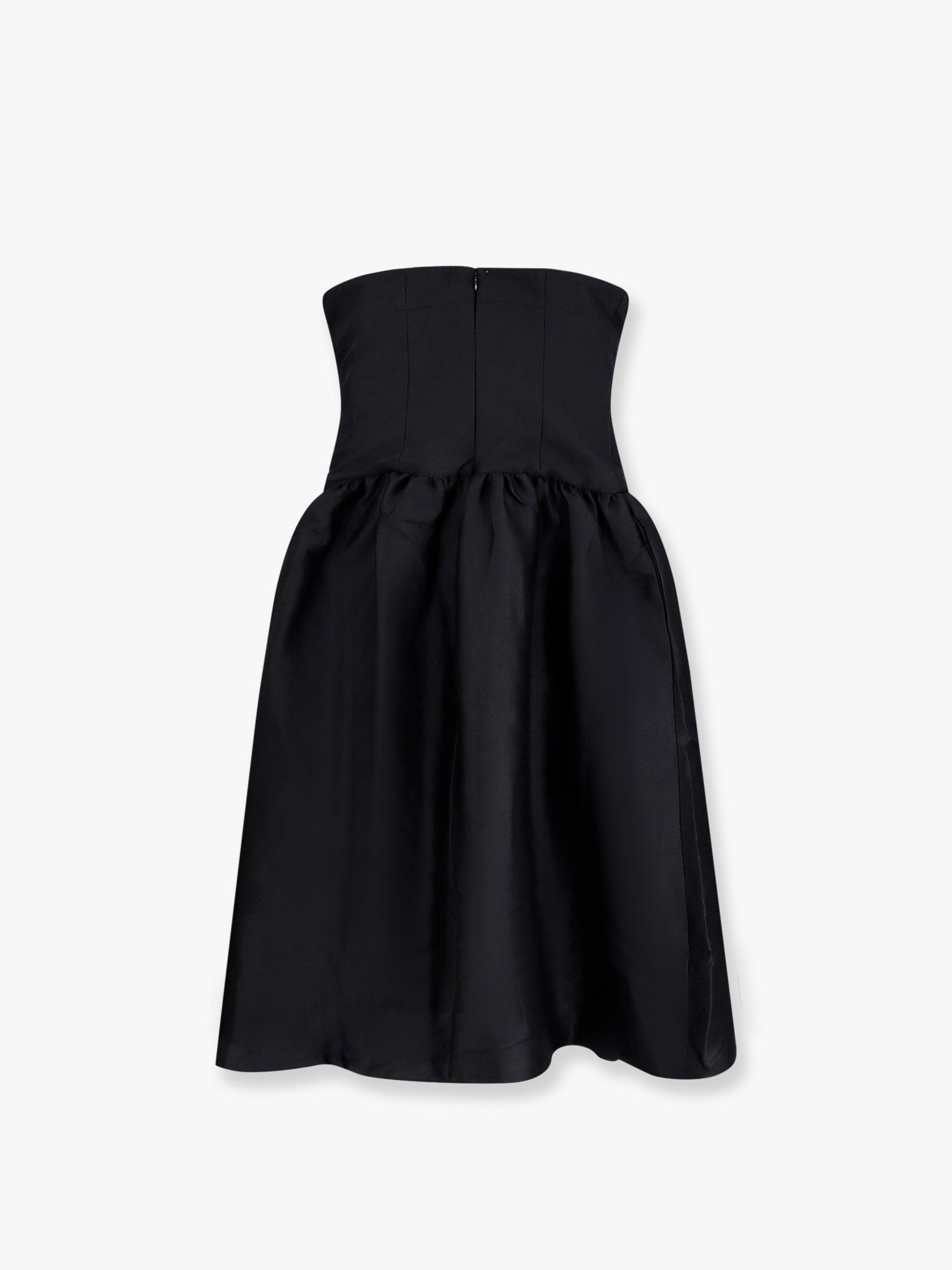 Taffeta Décolleté Dress With Maxi Bow