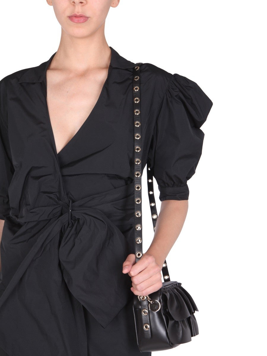 Taffeta Dress With Loop Closure