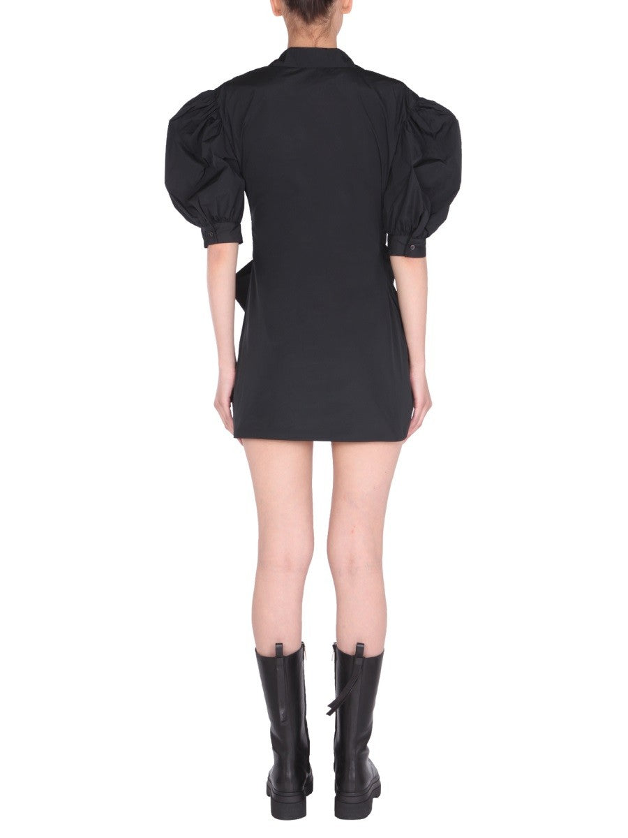 Taffeta Dress With Loop Closure