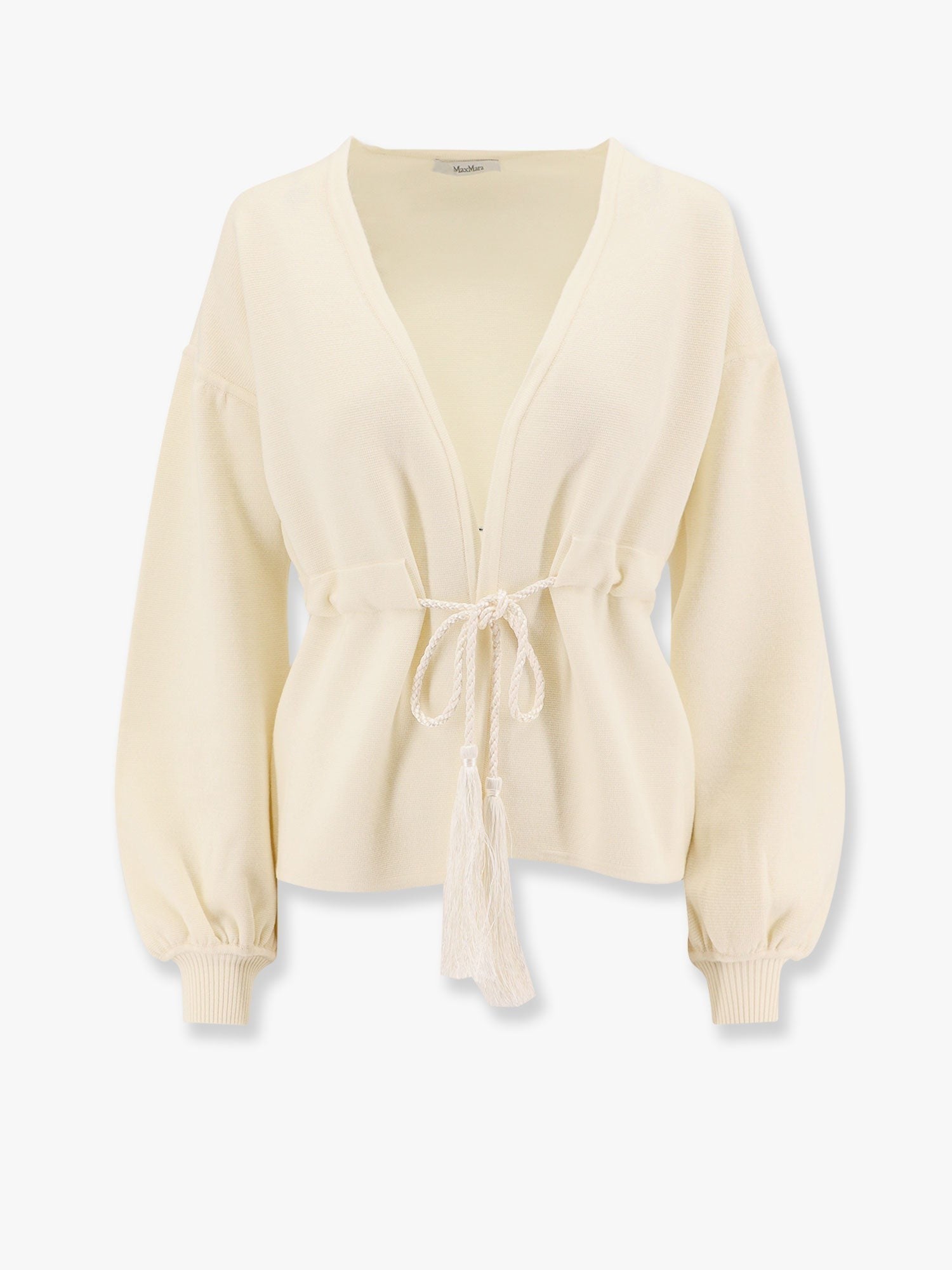 Cardigan en laine vierge Tiberio avec corde à la taille